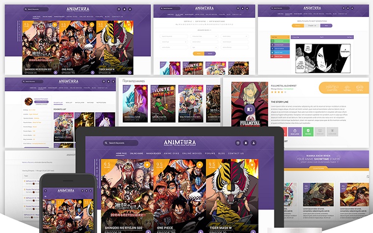 Animtora - Anime and Manga PSD Template.
