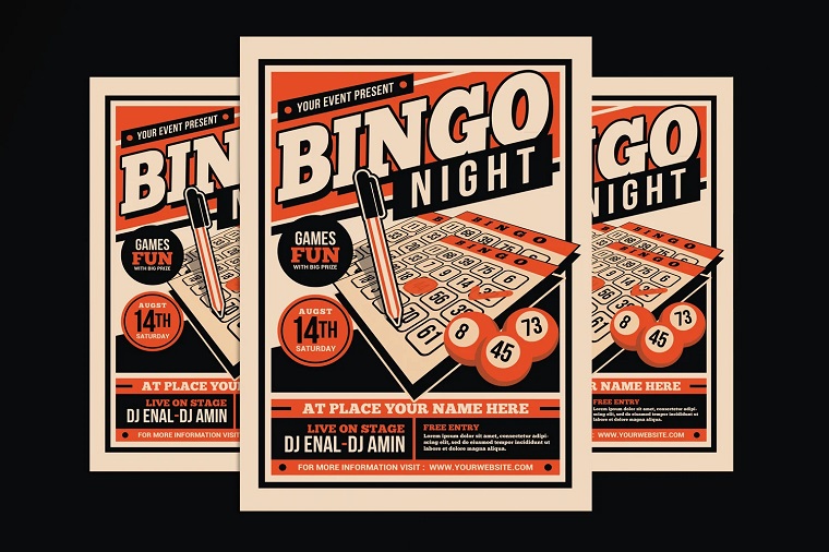 Bingo Night Event Flyer - Corporate Identity Template.