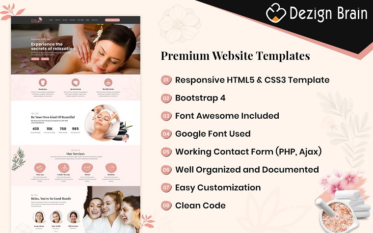 DB - Spa Salon One-Page HTML5 Template.