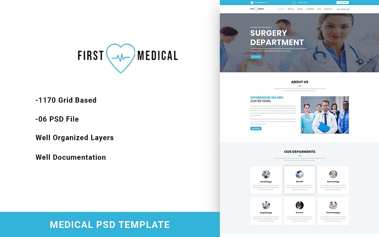 FirstMedical – Medical PSD Template.