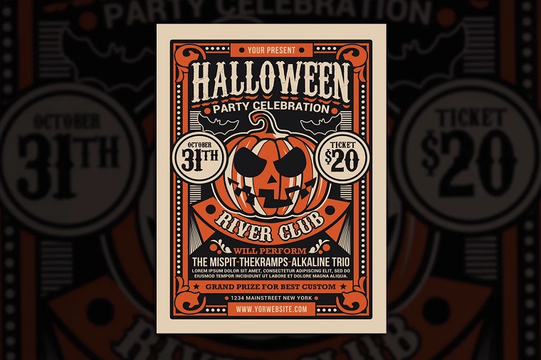 Halloween Party Flyer - Corporate Identity Template.