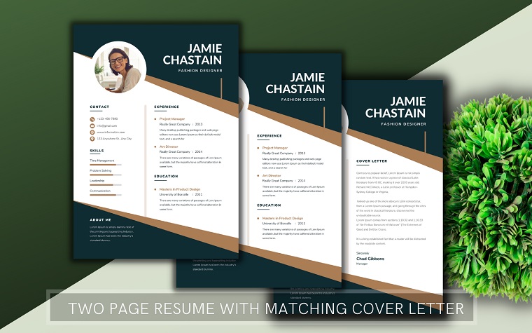Jamie Chastain - Professional Resume Template.