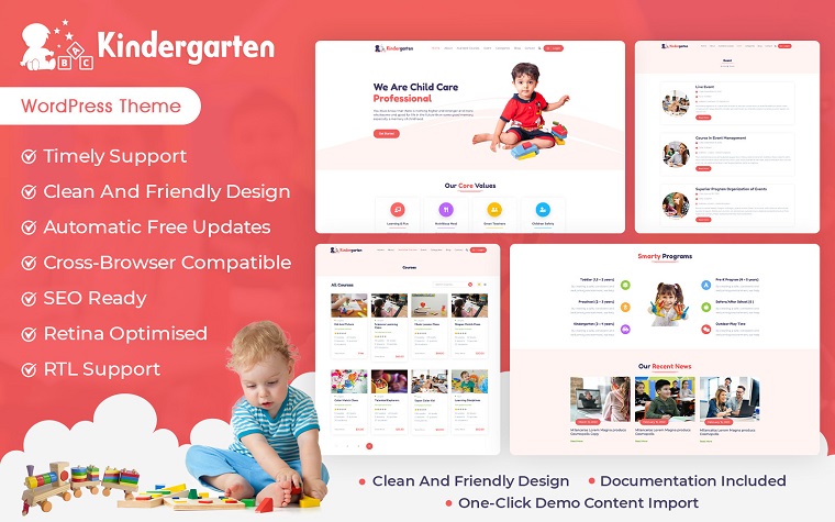 Kindergarten & Play School WordPress Theme.