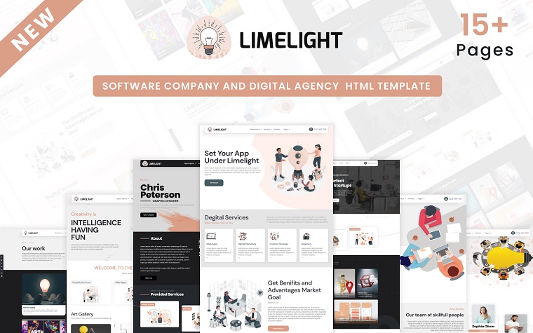 Limelight – Software Company & Digital Agency HTML Template.