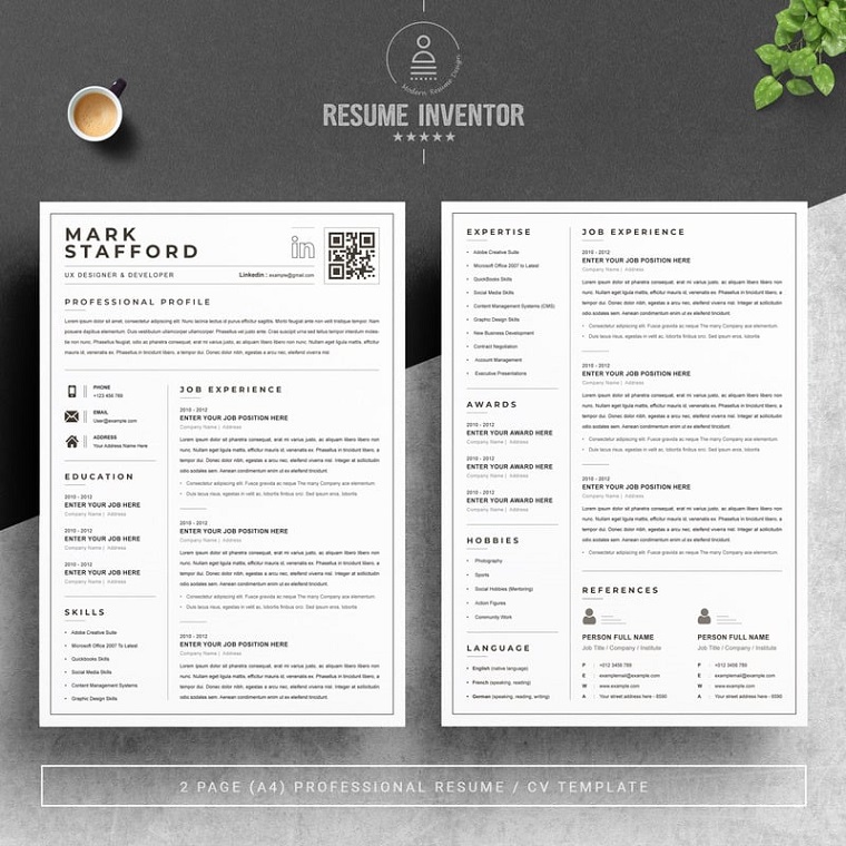 Mark / Clean Resume Template.