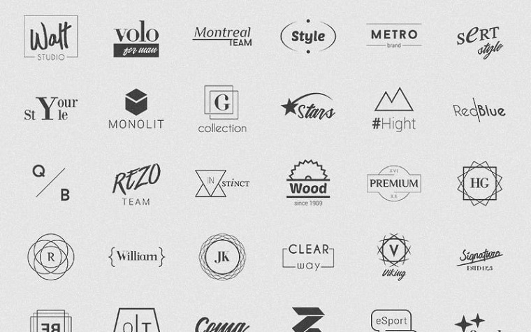 100 Minimalistic Logos Logo Template.