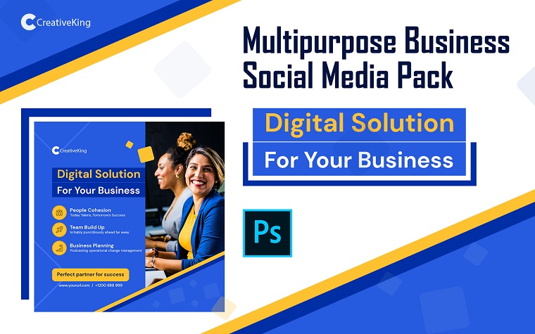 Multipurpose Business Social Media Pack PSD Template.