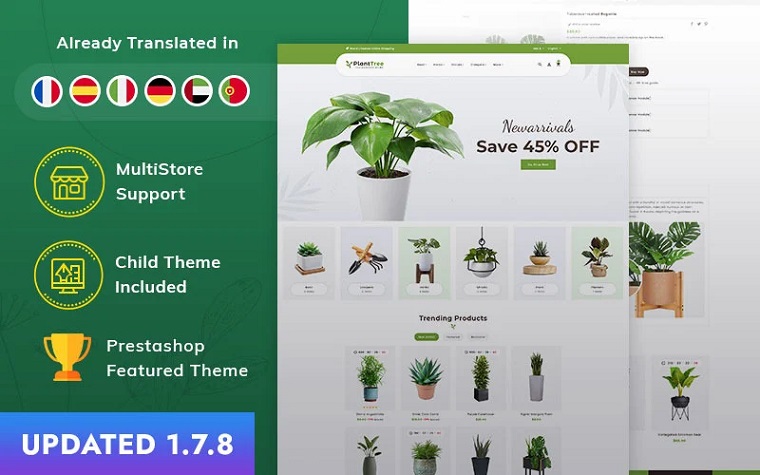 PlantTree PrestaShop Multipurpose Responsive Theme.