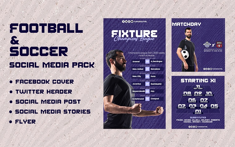 Soccer & Football Social Media Pack.