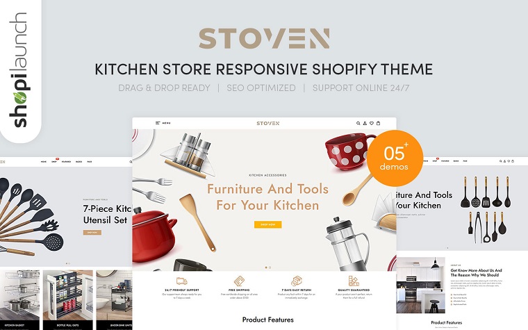 Stoven - Kitchen Supplies Store Shopify Theme.