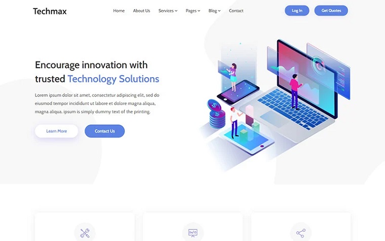 Techmax - IT Solutions and Technology Website Template.