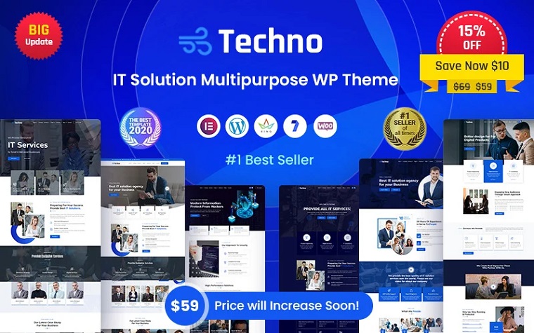 Techno - IT Solutions & Business Service WordPress Theme.