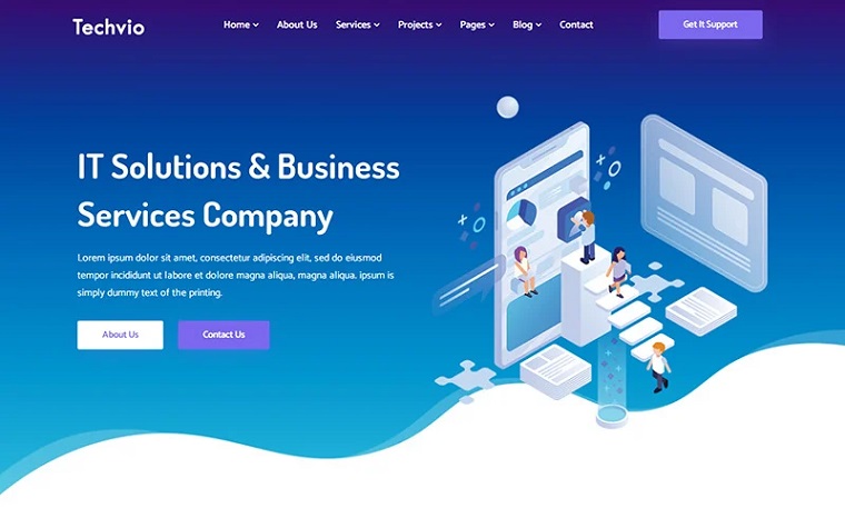 Techvio - IT Solutions & Business Services Website Template.