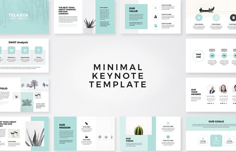 Telkata Minimal Clean Presentation - Keynote template.