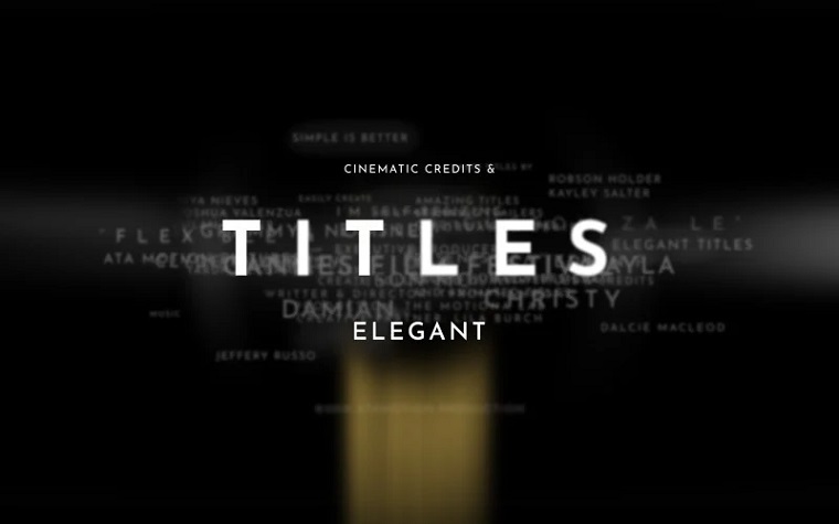 Titles Elegant Cinematic - Premiere Pro Template.
