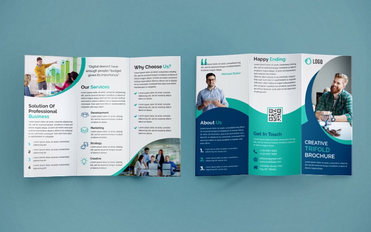Trifold Brochure Design - Corporate Identity Template.