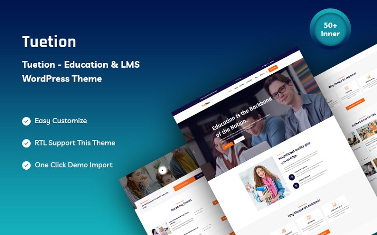 Tuetion - Education and LMS WordPress Theme.