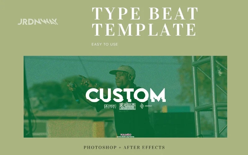 Type Beat Template Virtualizer for YouTube - After Effects & Photoshop Template.