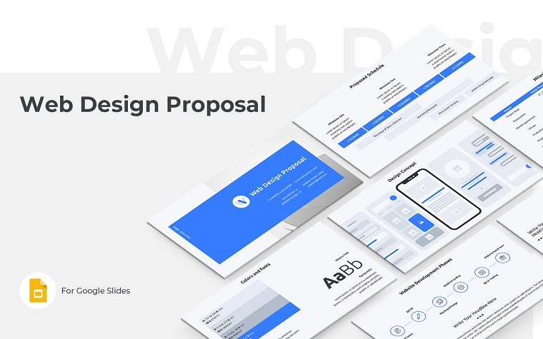 Web Design Proposal Google Slides Template.