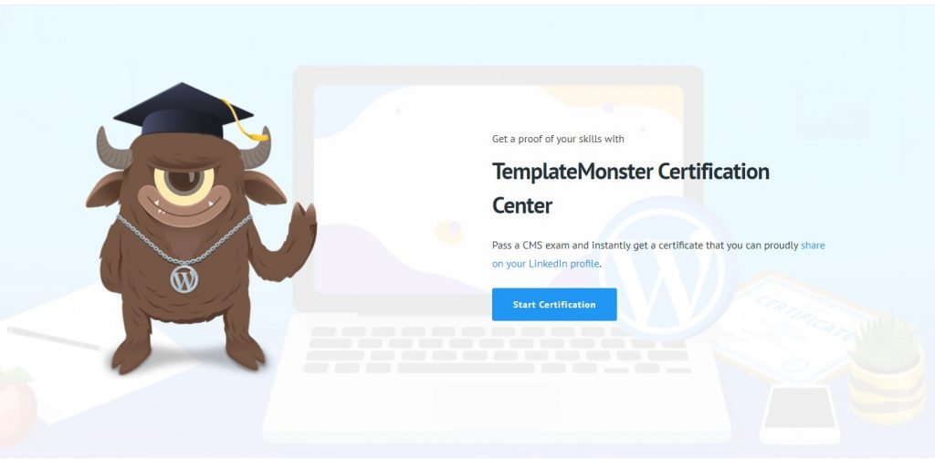 TemplateMonster certification center.
