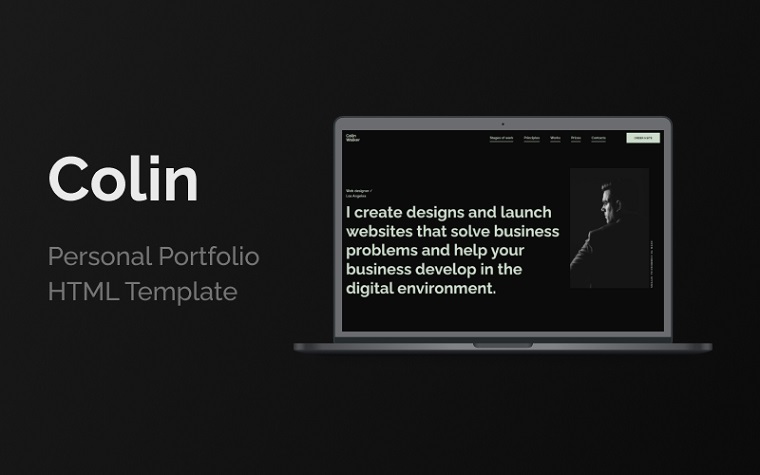 Colin - Personal Landing Page Template.