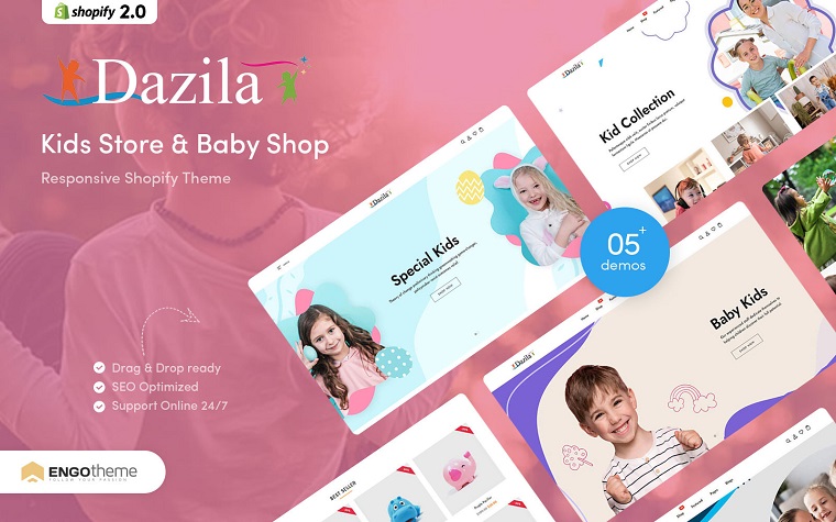Dazila - Baby Store Responsive Shopify Template.