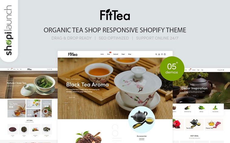 Fittea - Responsive Tea Store Shopify Theme.
