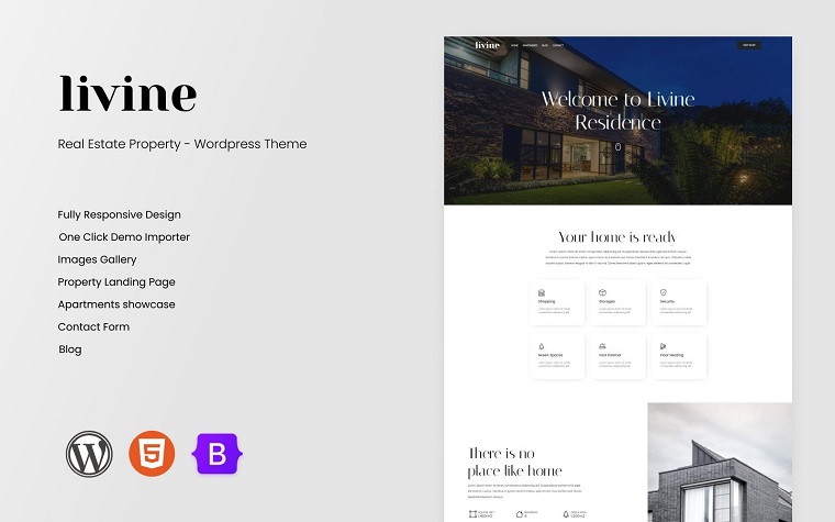 Livine - Real Estate WordPress Theme.