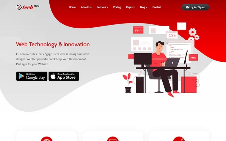 TechHub - Web Solutions And Business Services Website Template.