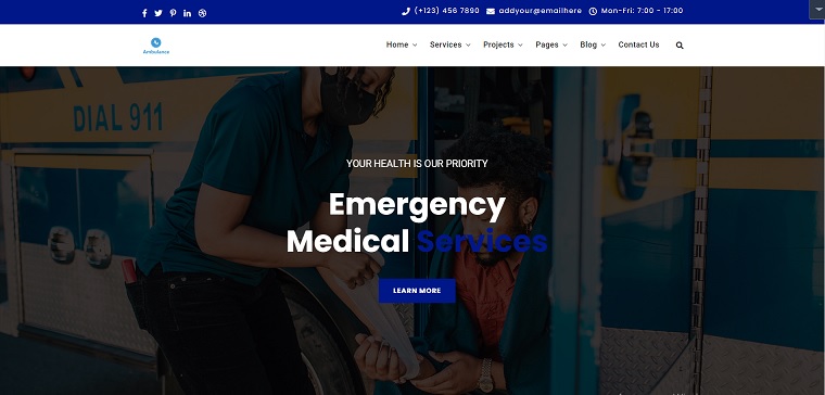 Ambulance - Emergency Services HTML Template.