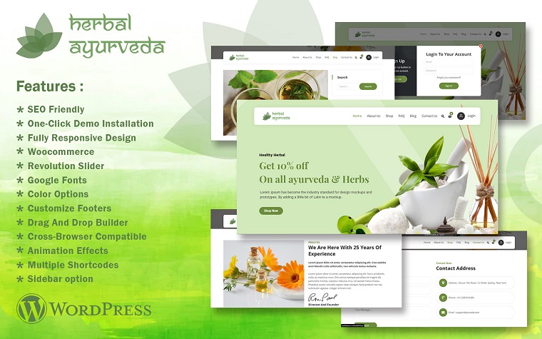 Herbal - Herb Store WordPress Theme.