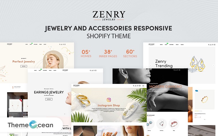 Zenry - Jewelry Store Responsive Shopify Template.