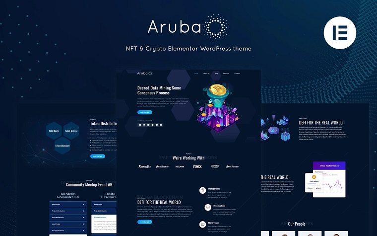 Aruba - Crypto Mining WordPress Theme.