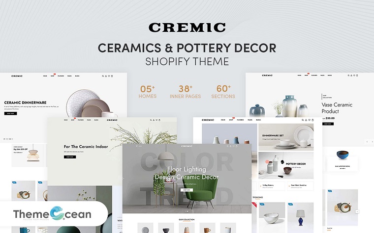 Cremic - Responsive Ceramic Shop Shopify Theme.