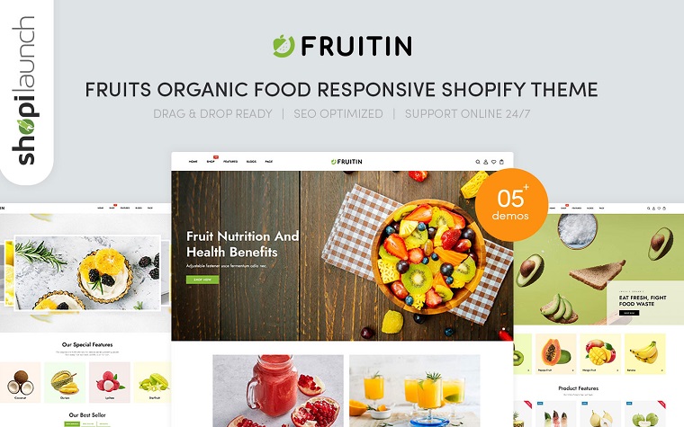 Fruitini - Responsive Organic Shop Shopify Theme.