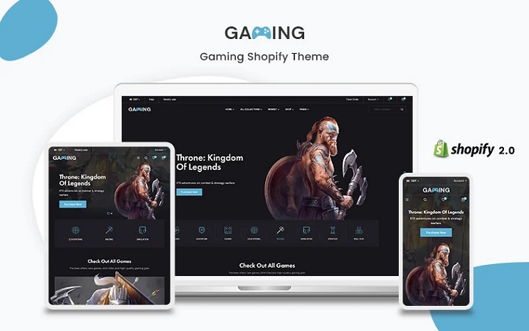 Gaming - Premium Game Store Shopify Theme.