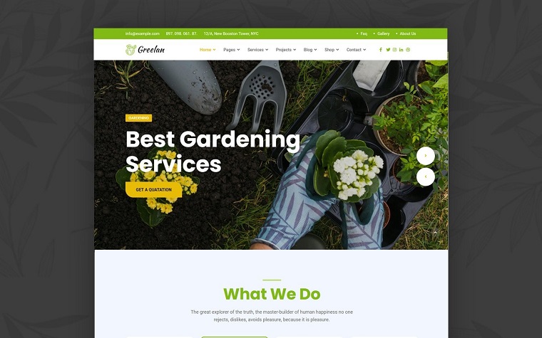 GreeLan – Gardening Lawn and Landscaping Joomla 4 Template.