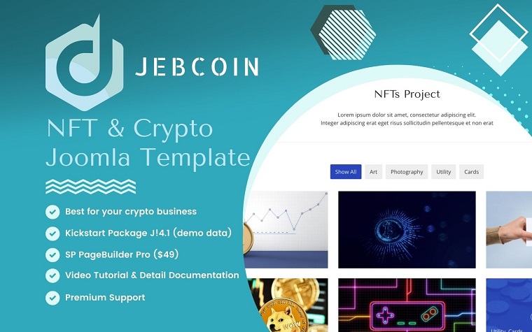 Jebcoin - NFT & Crypto Joomla Template.
