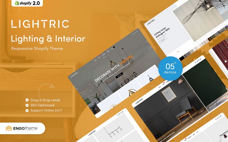 Lightric - Lighting Store Shopify Theme.