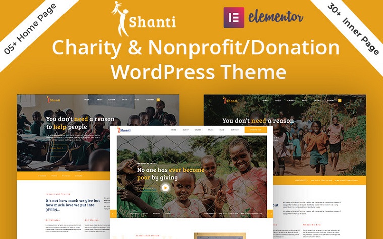 Shanti - NGO Responsive WordPress Theme.