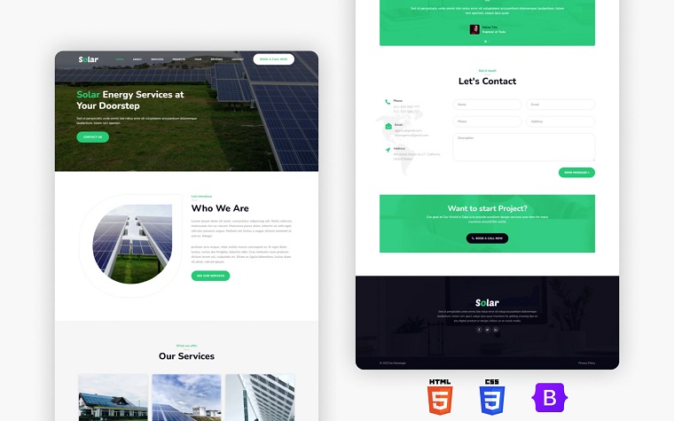 Solar - Single-Page HTML5 Website Template