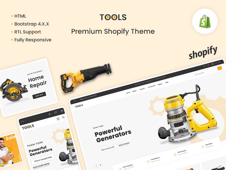 Tools - Tool & Accessories Store Shopify Theme.