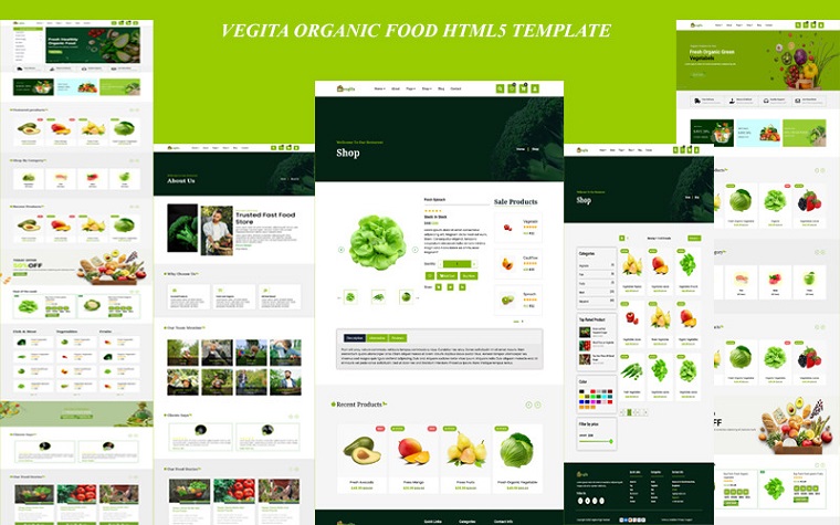 Vegita Organic Food Html5 Template.
