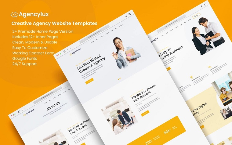 Agencylux - Creative Agency HTML Template.