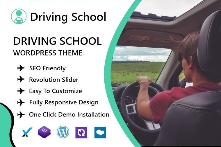 Driving School - Driving Lessons WordPress Theme.