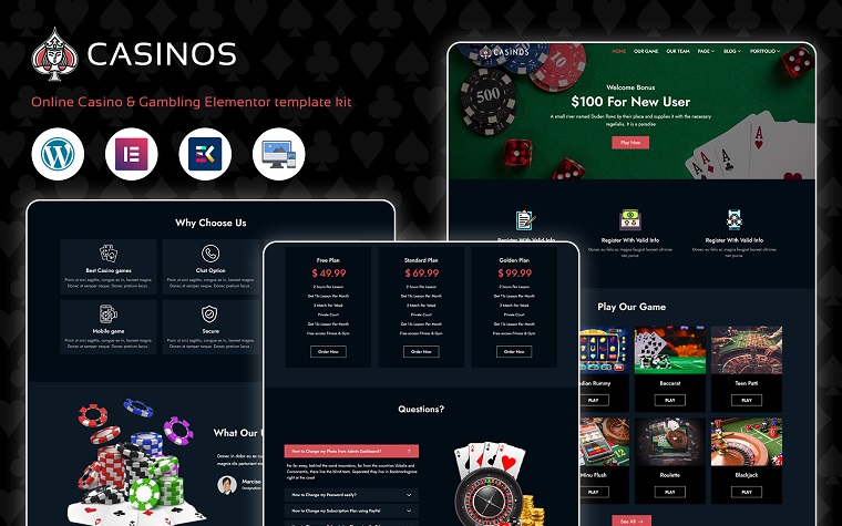Casinos - Responsive Gambling WordPress Theme.