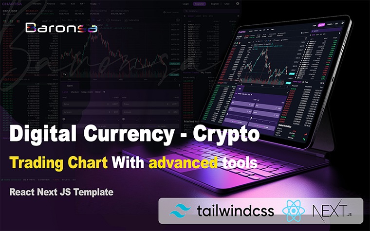 Chartsa - Cryptocurrency Trading Dashboard HTML Template.