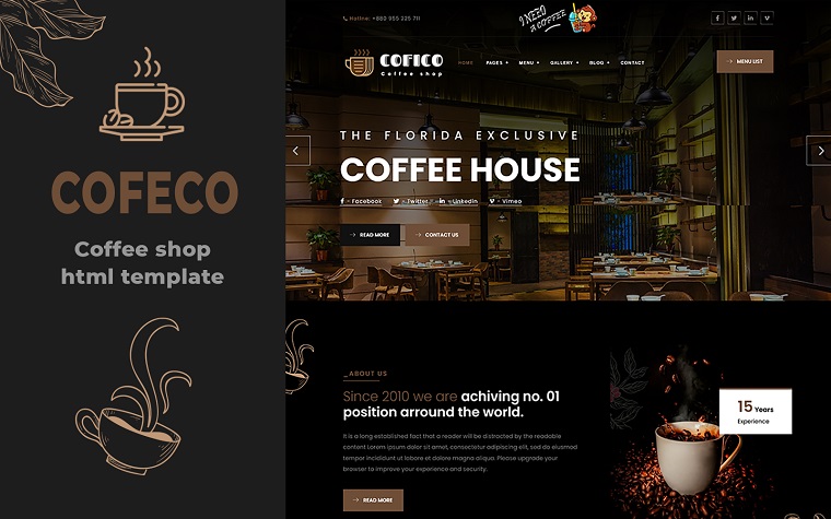 Cofeco - Coffee House HTML Template.
