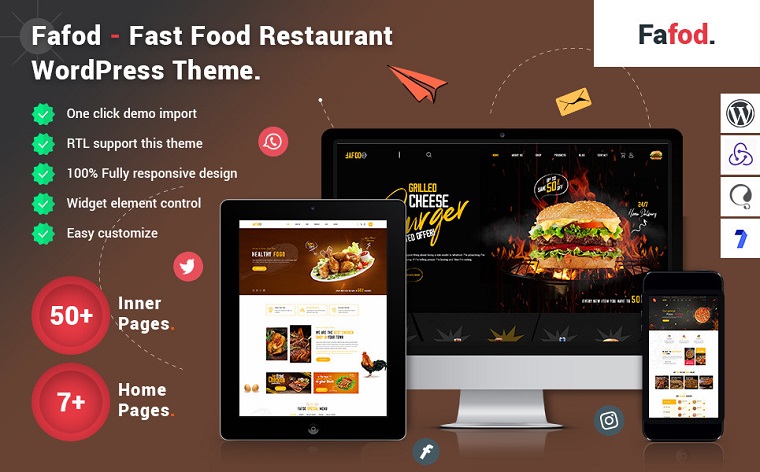 Fafod - Fast Food Restaurant WordPress Theme.
