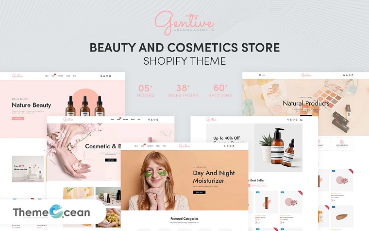 Gentive - Beauty And Cosmetics Responsive Shopify Theme.